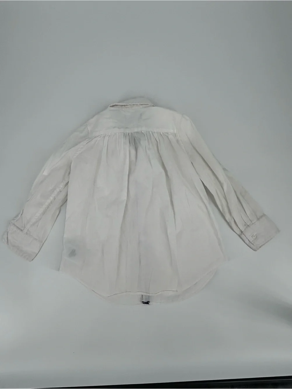 Polo Ralph Lauren Girls White Ruffled Oxford Button Down Shirt Size 4T